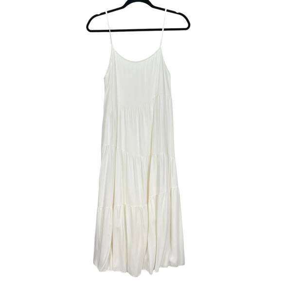 Unbranded Womens 100% RAYON SUN DRESS White Size MEDIUM - Picture 1 of 4